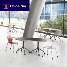 Contemporary chair SIXEindoorpolypropylenechromed metal base