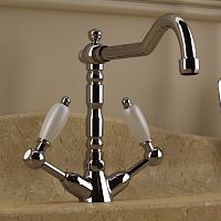 Countertop double-handle mixer tap RT7114chrome-plated brasskitchen1-hole