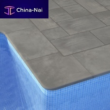 Concrete swimming pool coping DOMUS Seriescorner