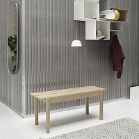 Traditional bench LINEARoakplywoodwithout backrest