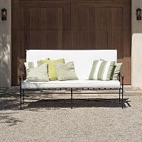 Traditional sofa AMALFI gardenwhitestainless steel base