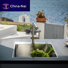 Countertop mixer tap Atlas Neo Sensorstainless steelkitchen1-hole