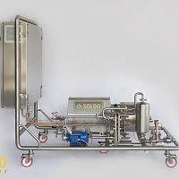 Pasteurizer for the food industry automaticin-linePLC-controlled