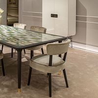 Contemporary dining chair Elena Sofiaindoorfabricleather