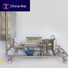Pasteurizer for the food industry automaticin-linePLC-controlled