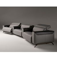 Modular sofa ATLANTAsemicircularcontemporaryfabric