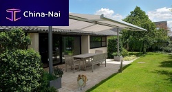 Free-standing awning Twinstorretractablemotorizedcommercial