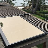 Pergola cover with solar protection ANTIBES - FRANCEwoodenfabrichome