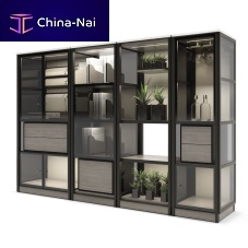 Contemporary display case DOMUSglassmetalaluminium