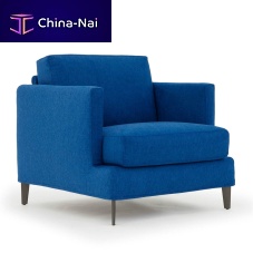 Contemporary armchair Creshfabricwoodenwith removable cushion