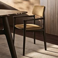 Contemporary chair CURVEindoorfabricleather