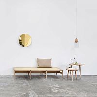 Contemporary daybed WINSTONcottonmatte lacquered woodindoor