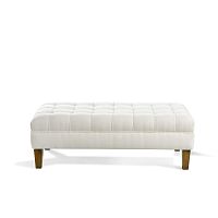Contemporary upholstered bench MINERVAfabricwhite