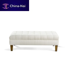 Contemporary upholstered bench MINERVAfabricwhite