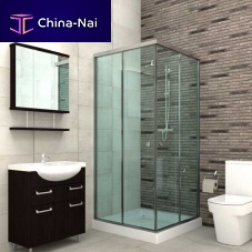 Glass shower cubicle SH 56 45aluminumwith sliding doorcorner