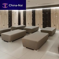 Contemporary bench LINGOTTOsynthetic leatherwithout backrestwithout armrests