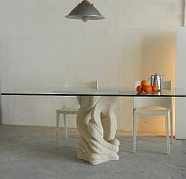 Contemporary table AUSTRALEcrystalstone baserectangular