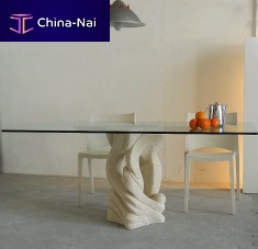 Contemporary table AUSTRALEcrystalstone baserectangular
