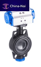 Butterfly valve PAV 812 Seriespneumatically-operatedfor hot waterPVC