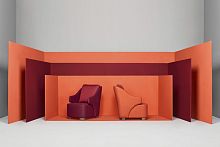Contemporary armchair VECTISfabric