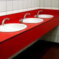 Wall-mounted washbasin U011HPLcornercontemporary