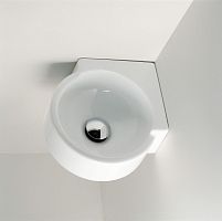 Wall-mounted washbasin MINI TWINceramichigh-glosswithout hole