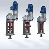 Turbine mixer continuousfor liquidssolid/liquid