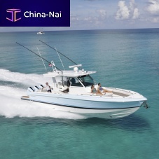 Outboard day fishing boat 387 triple-engineopencenter console