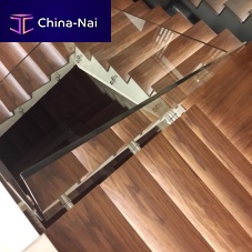 Half-turn staircase wooden stepwooden framefor commercial buildings