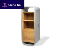 Contemporary mini bar cabinet OPUS POTAREoaksolid woodconcrete