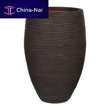 Plastic plant pot NATURE : ELEGANT DELUXE RIB NLround