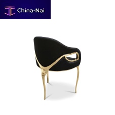 Traditional dining chair CHANDRAindoorvelvetpolished brass base