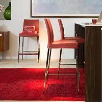 Contemporary bar chair PERLA indoorfabricleather