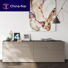 Wall-mounted sideboard CASEcontemporarylacquered woodwith shelf