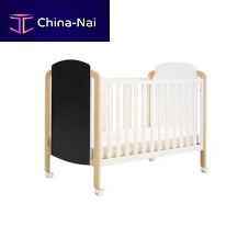 Contemporary baby bed WILLIAMSBURGon castersbeechvarnished wood