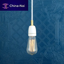 Pendant lamp CALTRA brassceramictraditional