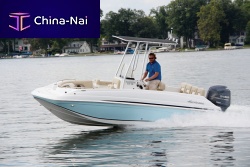 Outboard center console boat CC 19 OBsport-fishing10-person max.with T-top