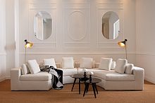 Modular sofa CIRCLEsemicircularcontemporaryfabric