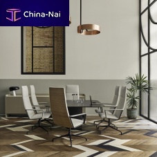 Contemporary chair CAPRIindoorwalnutaluminum
