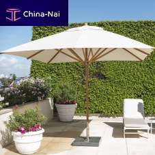 Stainless steel parasol 2.6M S-Lbamboowind-resistantcommercial