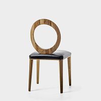 Contemporary dining chair GEMMAindoorfabricoak base