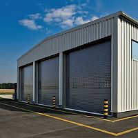Roll-up industrial door BR-100 aluminumautomaticthermally-insulated