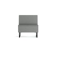 Contemporary fireside chair BASEfabricsled base