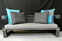 Industrial design sofa ZINGAROvelvetcottonleather
