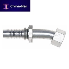 Hydraulic fitting GLOBALSPIRALcrimpbarbedelbow