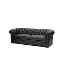 Chesterfield sofa leatherblack