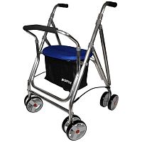 4-wheel rollator Kanguro HDwith seatwith basketheight-adjustable