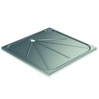 Square shower pan GW08 68 04 01built-instainless steelcommercial