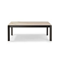Contemporary table BRIDGEwood veneersolid wood baserectangular