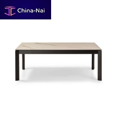 Contemporary table BRIDGEwood veneersolid wood baserectangular